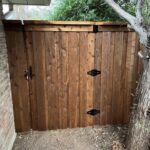 6 ft board on board stained gate in duncanville