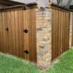 6 ft tall cedar boar on board gate stained in duncanville