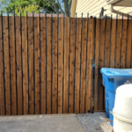 8 ft tall security fence with steel and wood in duncanville texas