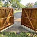 8 ft wide cedar double gate in duncanville