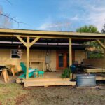 Awning deck bench