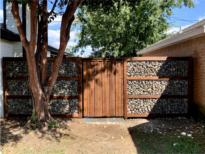gabian wall stone and wood fence arlington fence company