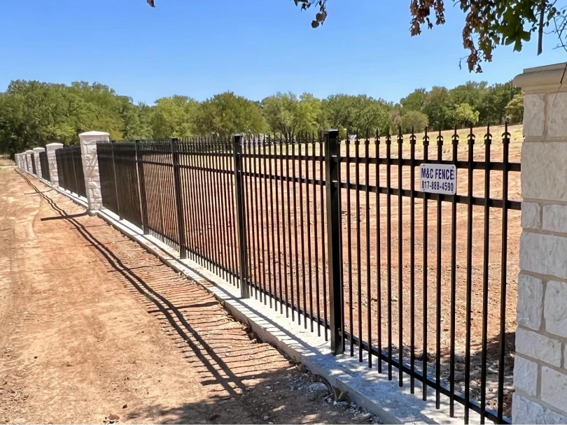 stone and wrought iron fence arlington fence company
